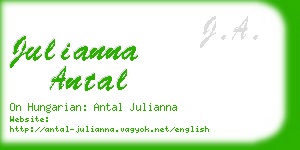 julianna antal business card